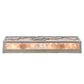 Meyda Lighting Alpine 24" 4-Light Nickel Vanity Light With Silver Mica Shade Glass