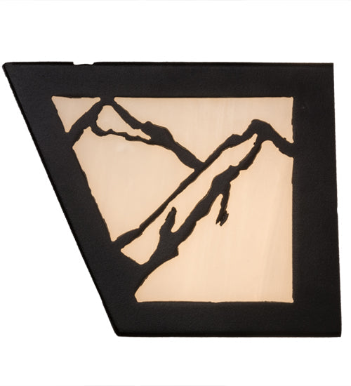 Meyda Lighting Alpine 24" 4-Light Textured Black Vanity Light With White Art Shade Glass