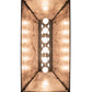 Meyda Lighting Alpine 33" 6-Light Textured Black Island Pendant Light With Silver Mica Shade Glass