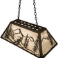 Meyda Lighting Alpine 33" 6-Light Textured Black Island Pendant Light With White Shade Glass