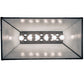 Meyda Lighting Alpine 33" 6-Light Textured Black Island Pendant Light With White Shade Glass