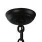 Meyda Lighting Alpine 36" 3-Light Textured Black Pendant Light With White Shade Glass