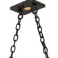 Meyda Lighting Alpine 48" 6-Light Textured Black Island Pendant Light With White Art Shade Glass