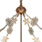 Meyda Lighting Alpine 48" 8-Light Cafe Noir Inverted Pendant Light With Silver Mica Shade Glass