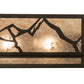 Meyda Lighting Alpine 68" 8-Light Oil Rubbed Bronze Vanity Light With Silver Mica Shade Glass