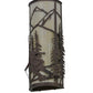 Meyda Lighting Alpine 8" 2-Light Mahogany Bronze Left Wall Sconce With Beige Sahara Taupe Idalight Shade Glass