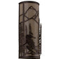 Meyda Lighting Alpine 8" 2-Light Mahogany Bronze Left Wall Sconce With Beige Sahara Taupe Idalight Shade Glass