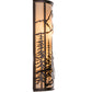 Meyda Lighting Alpine 8" 2-Light Mahogany Bronze Left Wall Sconce With Beige Sahara Taupe Idalight Shade Glass