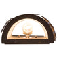 Meyda Lighting Alpine 8" 2-Light Mahogany Bronze Left Wall Sconce With Beige Sahara Taupe Idalight Shade Glass