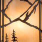 Meyda Lighting Alpine 8" 2-Light Mahogany Bronze Left Wall Sconce With Beige Sahara Taupe Idalight Shade Glass