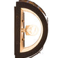 Meyda Lighting Alpine 8" 2-Light Mahogany Bronze Right Wall Sconce With Beige Sahara Taupe Idalight Shade Glass