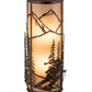 Meyda Lighting Alpine 8" 2-Light Mahogany Bronze Right Wall Sconce With Beige Sahara Taupe Idalight Shade Glass
