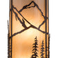 Meyda Lighting Alpine 8" 2-Light Mahogany Bronze Right Wall Sconce With Beige Sahara Taupe Idalight Shade Glass
