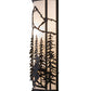 Meyda Lighting Alpine 9" 2-Light Textured Black Right Wall Sconce With Statuario Idalight Shade Glass