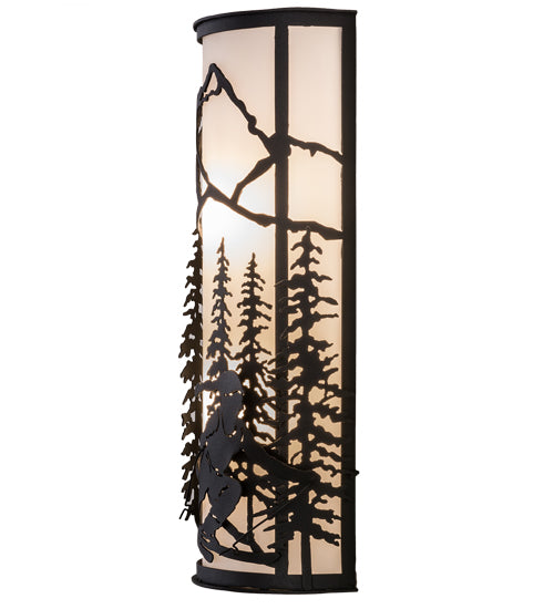 Meyda Lighting Alpine 9" 2-Light Textured Black Right Wall Sconce With Statuario Idalight Shade Glass