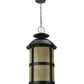 Meyda Lighting Altamire 22" 4-Light Timeless Bronze Hanging Lantern Pendant Light With Beige Art Shade Glass