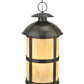 Meyda Lighting Altamire 22" 4-Light Timeless Bronze Hanging Lantern Pendant Light With Beige Art Shade Glass