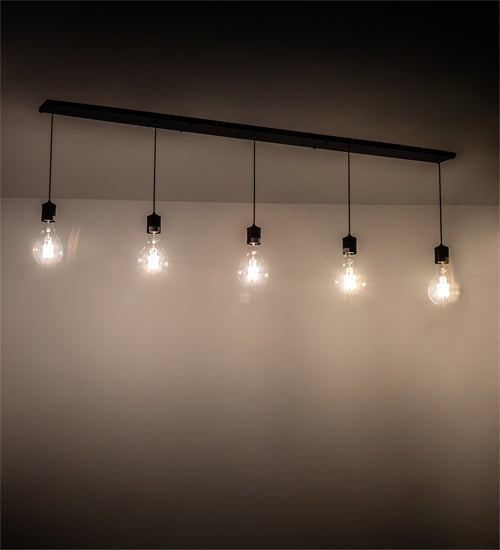 Meyda Lighting Alva 102" 5-Light Wrought Iron Island Pendant Light