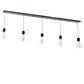 Meyda Lighting Alva 102" 5-Light Wrought Iron Island Pendant Light