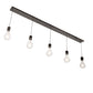 Meyda Lighting Alva 102" 5-Light Wrought Iron Island Pendant Light