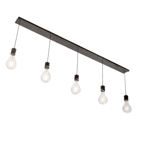 Meyda Lighting Alva 102" 5-Light Wrought Iron Island Pendant Light