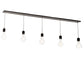 Meyda Lighting Alva 102" 5-Light Wrought Iron Island Pendant Light