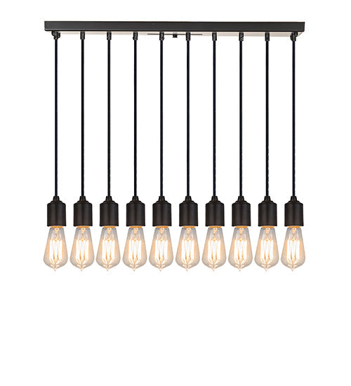 Meyda Lighting Alva 27" 10-Light Blackwash Pendant Light