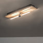 Meyda Lighting Alva 30" 2-Light Satin Clear & Satin Poly Wood Island Flush Mount Light