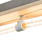 Meyda Lighting Alva 30" 2-Light Satin Clear & Satin Poly Wood Island Flush Mount Light