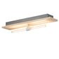 Meyda Lighting Alva 30" 2-Light Satin Clear & Satin Poly Wood Island Flush Mount Light
