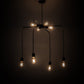 Meyda Lighting Alva 30" 8-Light Black Chandelier