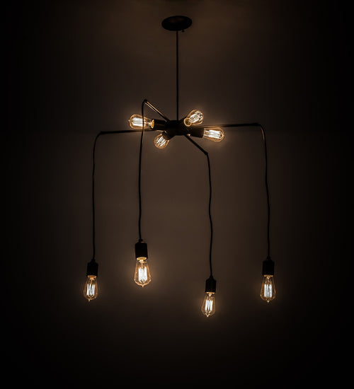 Meyda Lighting Alva 30" 8-Light Black Chandelier
