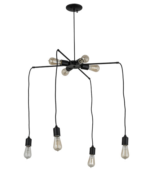 Meyda Lighting Alva 30" 8-Light Black Chandelier