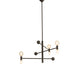 Meyda Lighting Alva 36" 6-Light Black Fox Glossy Asta Chandelier