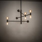 Meyda Lighting Alva 36" 6-Light Black Fox Glossy Asta Chandelier