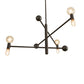 Meyda Lighting Alva 36" 6-Light Black Fox Glossy Asta Chandelier