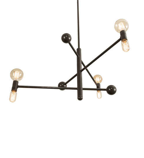 Meyda Lighting Alva 36" 6-Light Black Fox Glossy Asta Chandelier