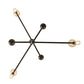 Meyda Lighting Alva 36" 6-Light Black Fox Glossy Asta Chandelier