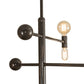 Meyda Lighting Alva 36" 6-Light Black Fox Glossy Asta Chandelier