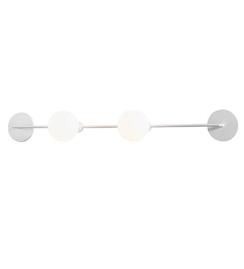 Meyda Lighting Alva 41" 2-Light Gloss White Vanity Light