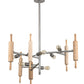 Meyda Lighting Alva 41" 6-Light Sparkle Silver Kavel Chandelier