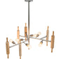 Meyda Lighting Alva 41" 6-Light Sparkle Silver Kavel Chandelier