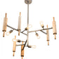 Meyda Lighting Alva 41" 6-Light Sparkle Silver Kavel Chandelier