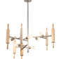 Meyda Lighting Alva 41" 6-Light Sparkle Silver Kavel Chandelier