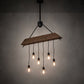 Meyda Lighting Alva 44" 6-Light Textured Black Beam Pendant Light