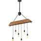 Meyda Lighting Alva 44" 6-Light Textured Black Beam Pendant Light