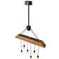 Meyda Lighting Alva 44" 6-Light Textured Black Beam Pendant Light