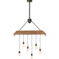 Meyda Lighting Alva 44" 6-Light Textured Black Beam Pendant Light