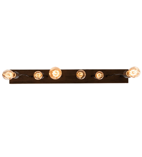 Meyda Lighting Alva 44" 6-Light Textured Black Beam Pendant Light