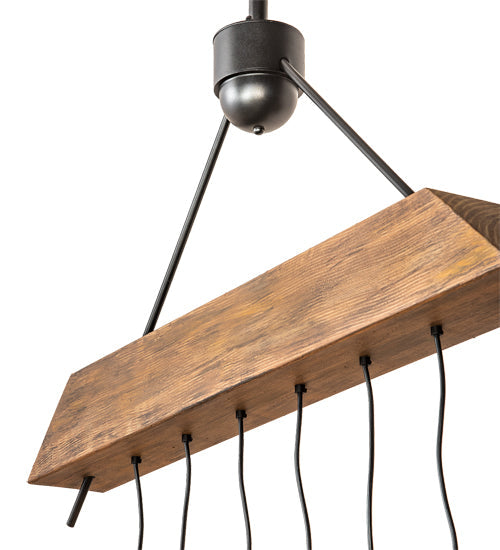 Meyda Lighting Alva 44" 6-Light Textured Black Beam Pendant Light